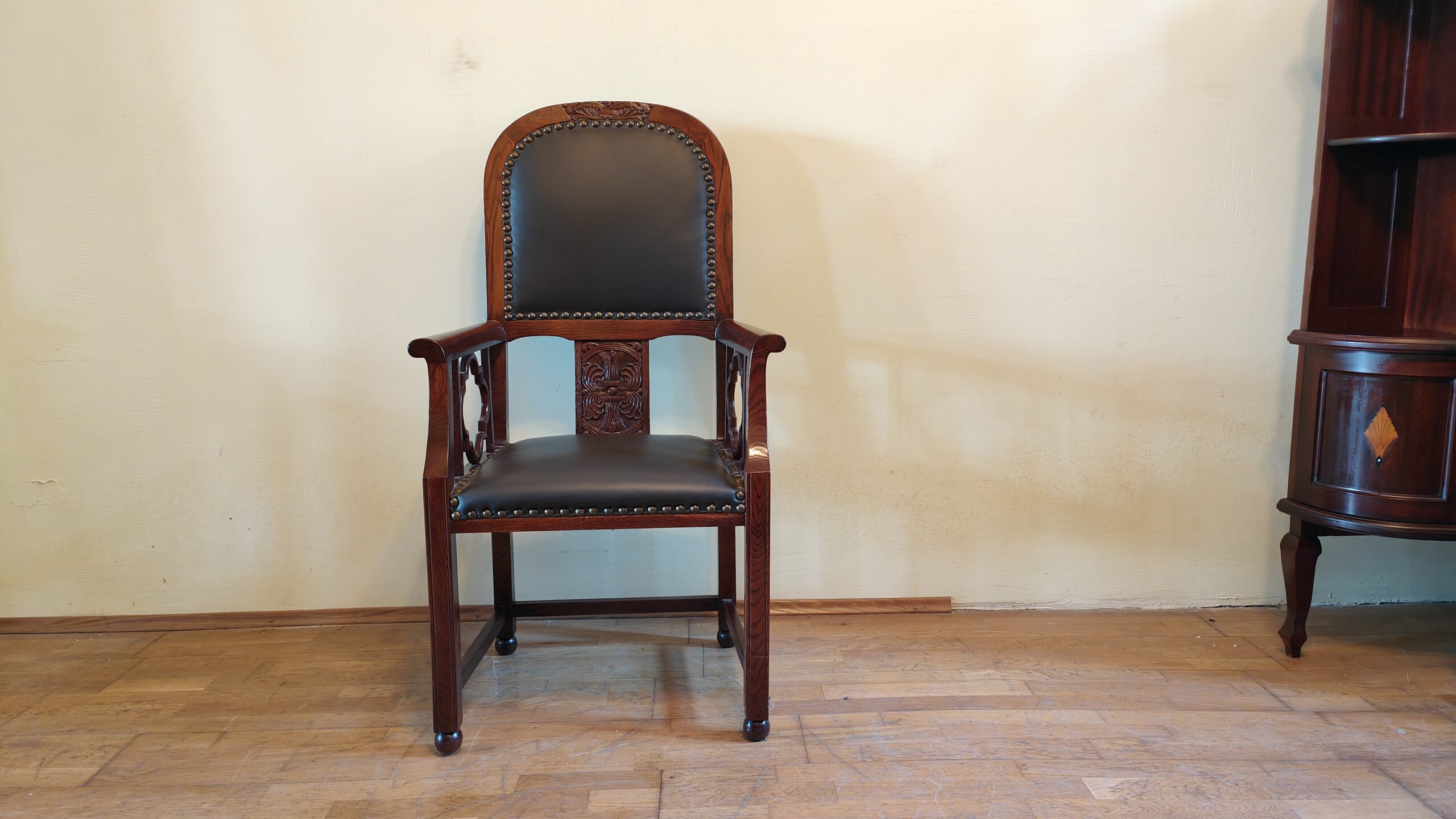 Armlehnsessel Eiche um 1900 – Chinoiserie - Nr.99 – Bild 9