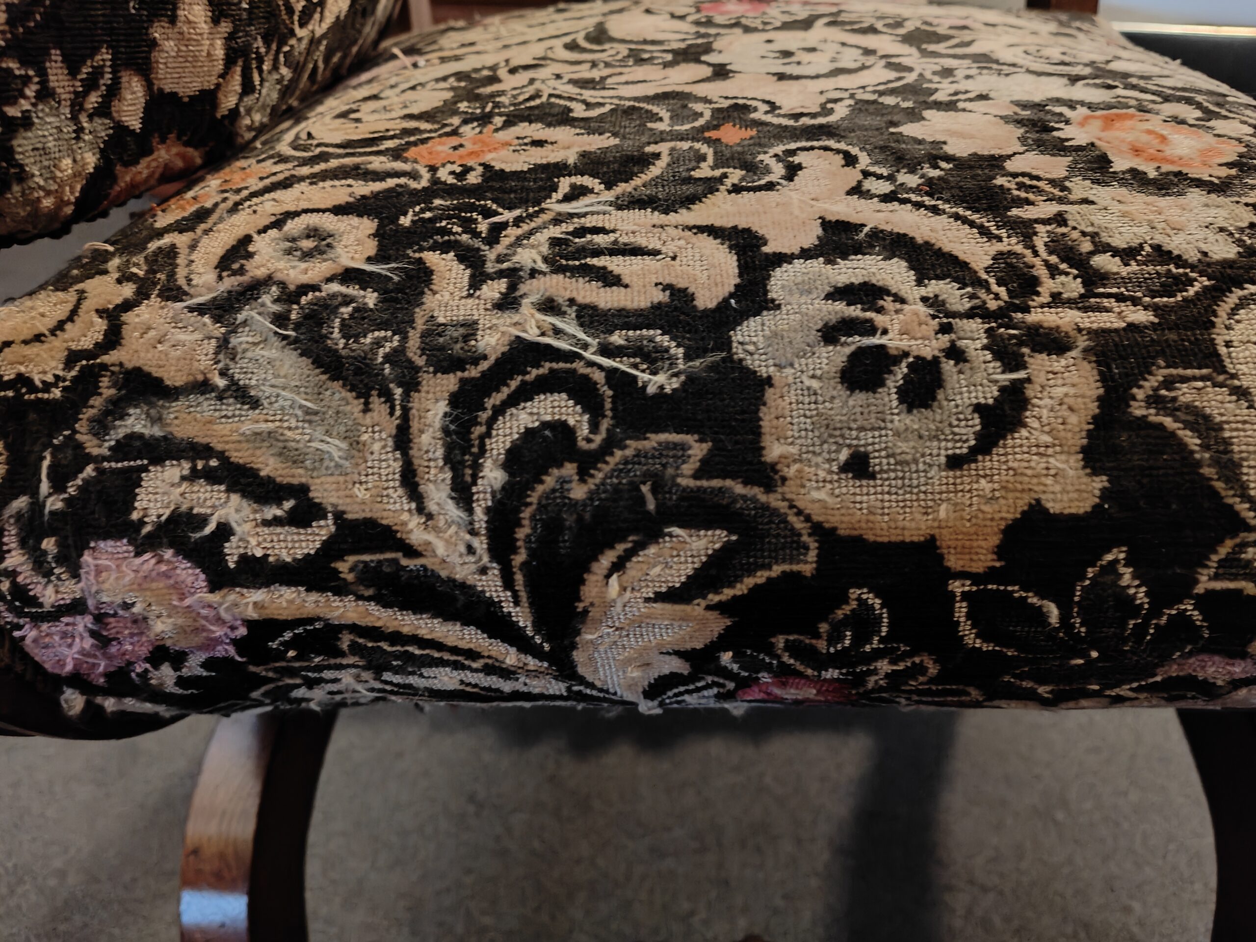 Mächtiger Lutherstuhl Scherensessel Dantesca Gründerzeit 1880 Eiche antik – Bild 7