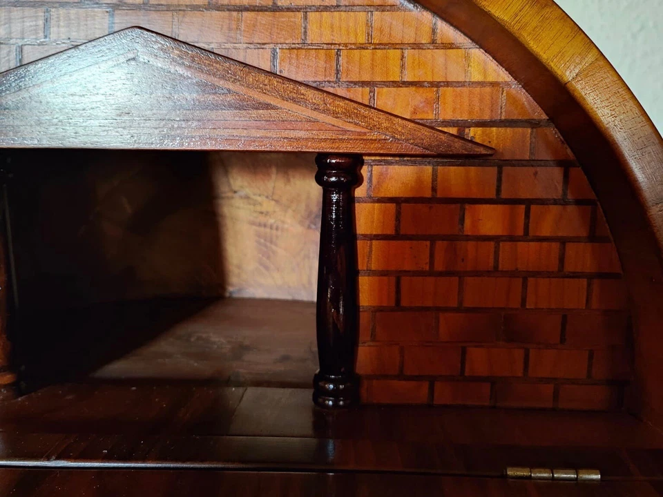 Globustisch Globusnähtisch Nuss in der Art des Biedermeier Klassizismus – Bild 5