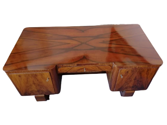 Art Déco Schreibtisch Nussbaum 20er Jahre