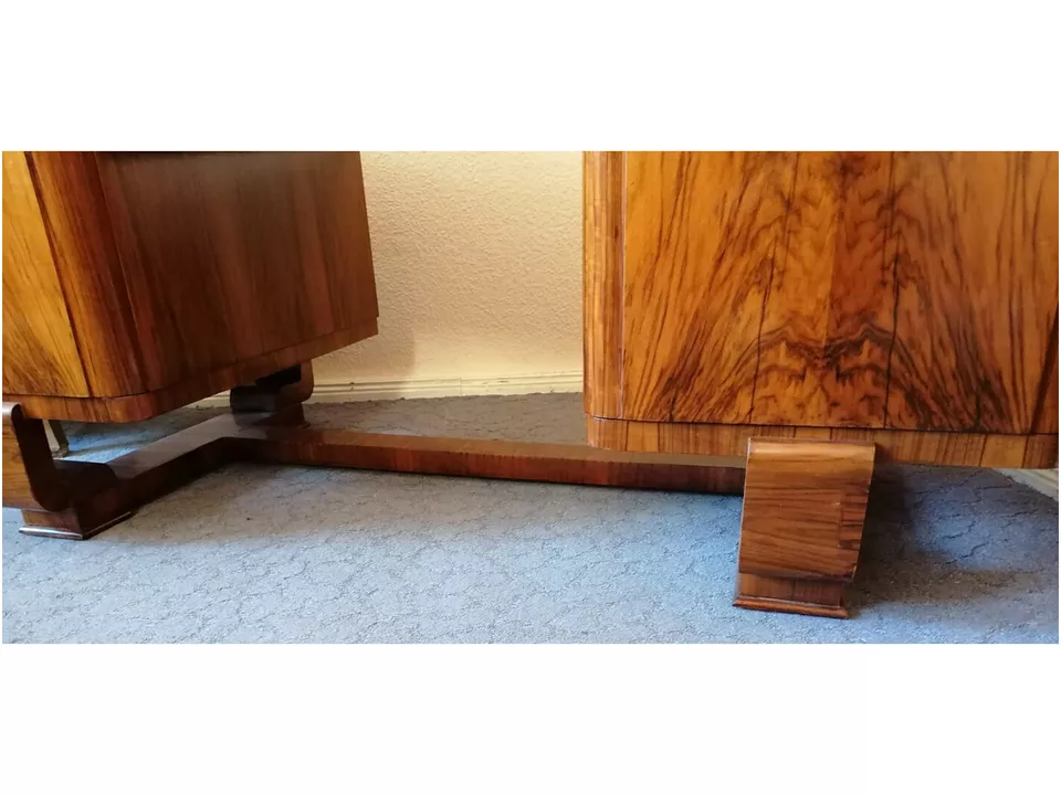 Art Déco Schreibtisch Nussbaum 20er Jahre – Bild 8