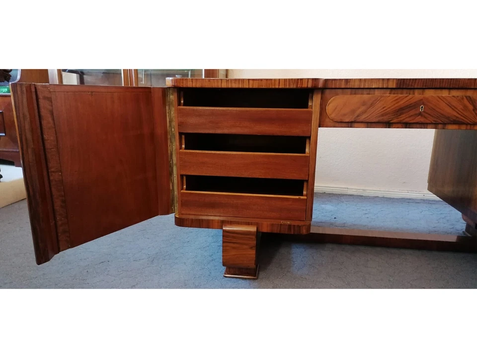 Art Déco Schreibtisch Nussbaum 20er Jahre – Bild 6