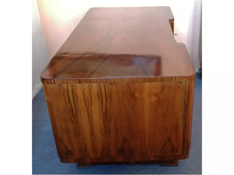 Art Déco Schreibtisch Nussbaum 20er Jahre – Bild 5