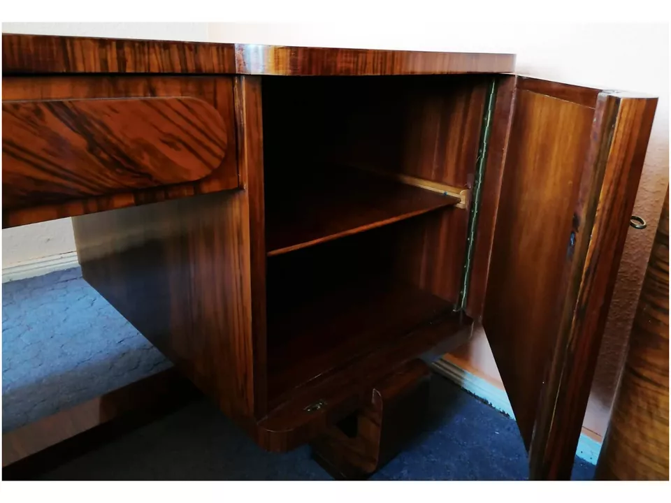 Art Déco Schreibtisch Nussbaum 20er Jahre – Bild 10