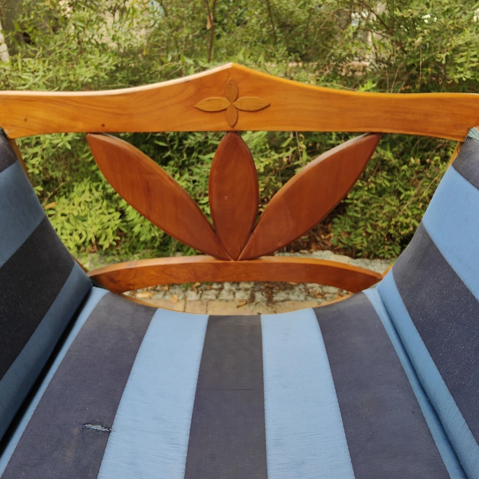 Biedermeier Gondel Stuhl Kirschbaum Scherenstuhl – Bild 4