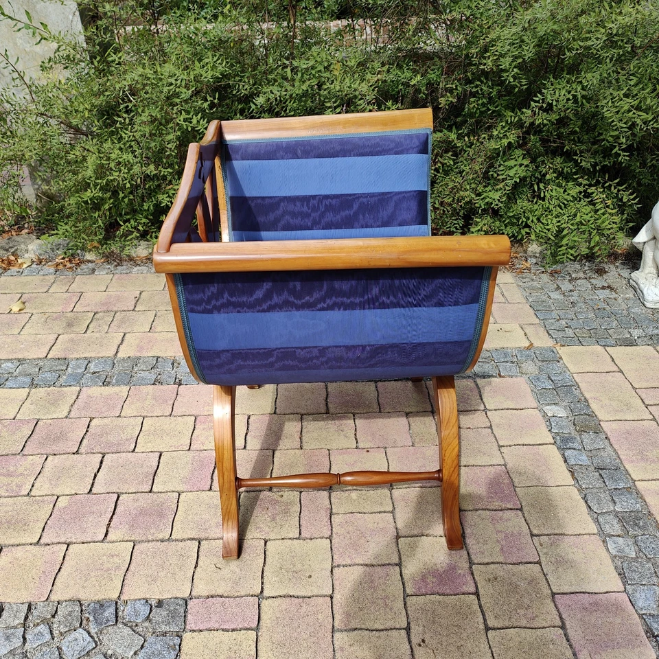 Biedermeier Gondel Stuhl Kirschbaum Scherenstuhl – Bild 3