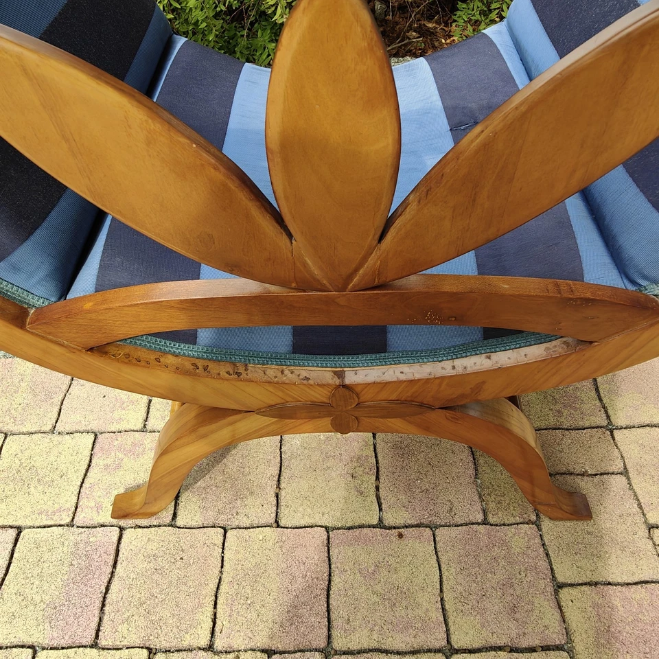 Biedermeier Gondel Stuhl Kirschbaum Scherenstuhl – Bild 15