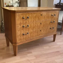 Kommode Kirsche Intarsien Marketerie antik 2. Biedermeier um 1900