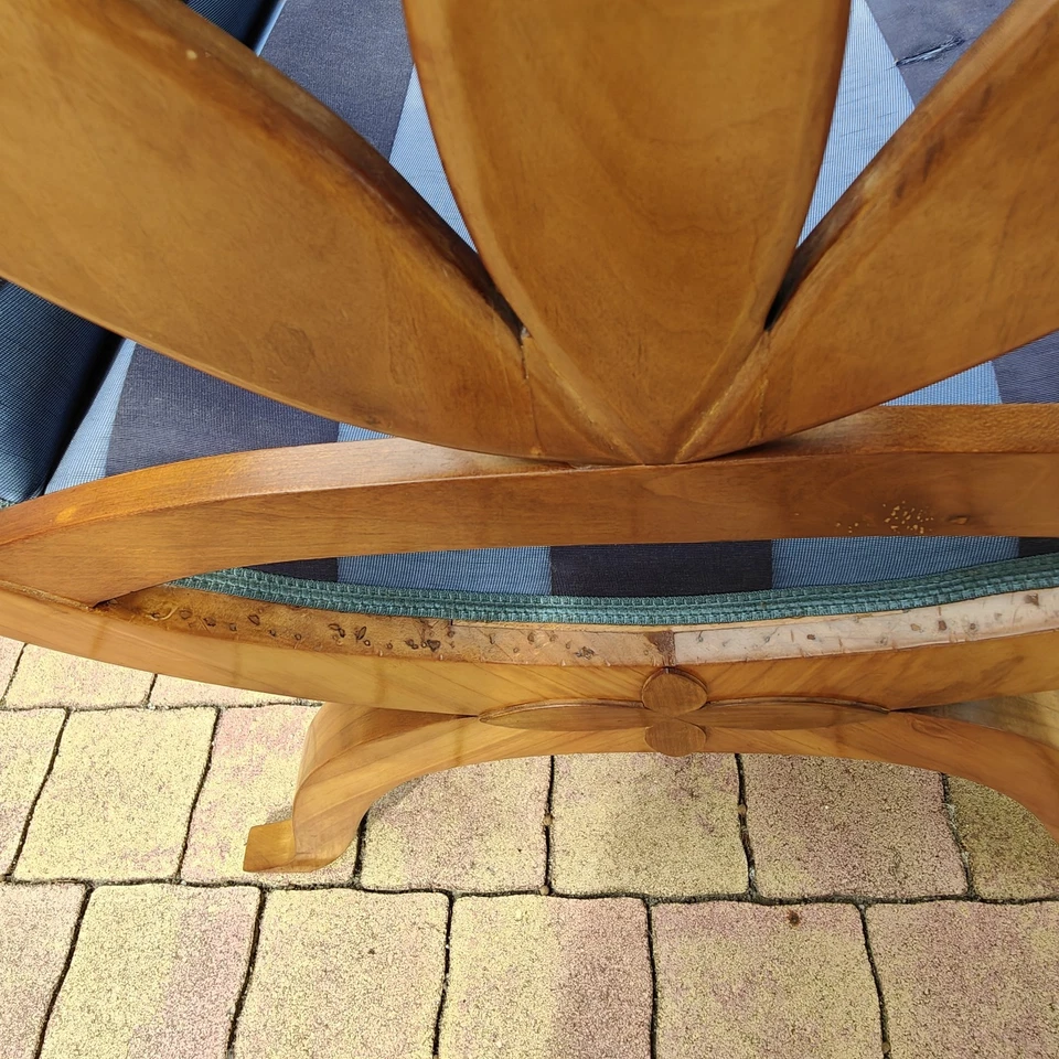 Biedermeier Gondel Stuhl Kirschbaum Scherenstuhl – Bild 11