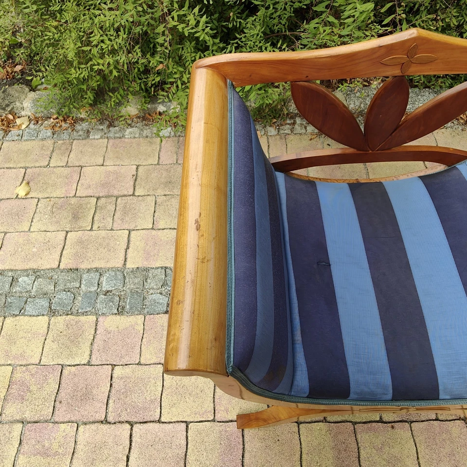 Biedermeier Gondel Stuhl Kirschbaum Scherenstuhl – Bild 8
