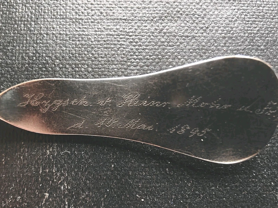 4 Silber Kaffee -/Tee- Löffel Handgraviert 1895 Set antik – Bild 5