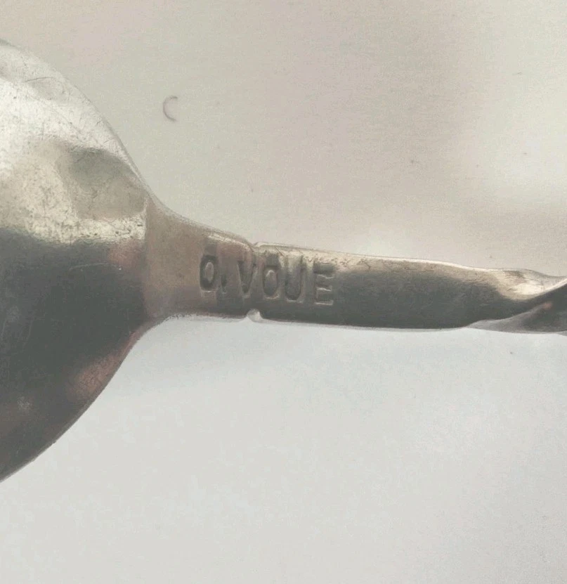 4 Silber Kaffee -/Tee- Löffel Handgraviert 1895 Set antik – Bild 6