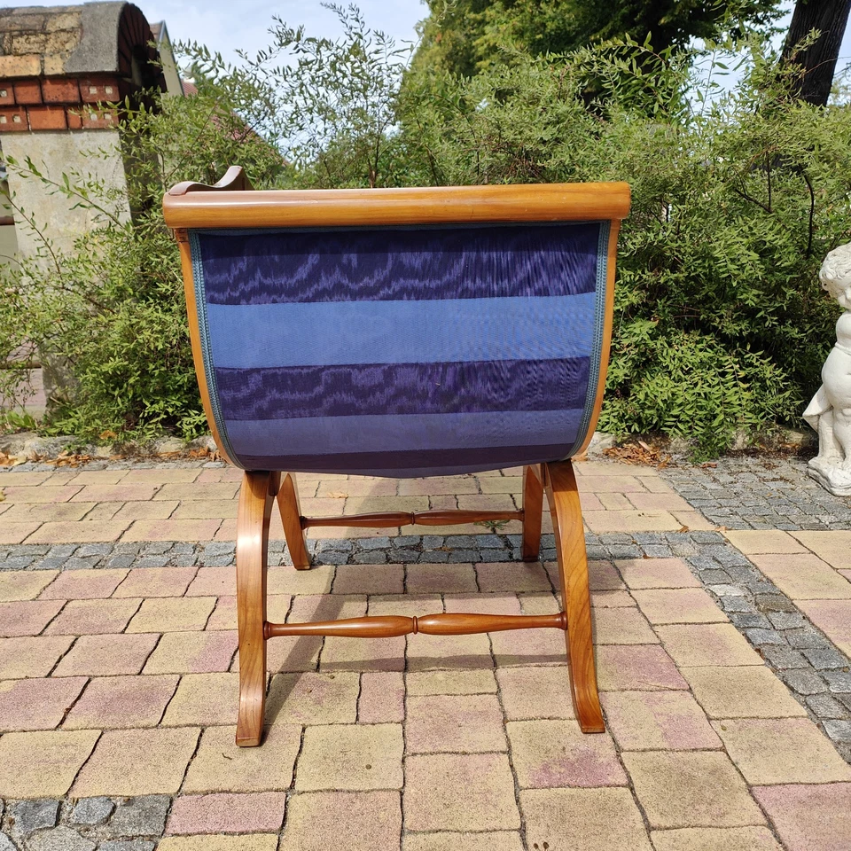 Biedermeier Gondel Stuhl Kirschbaum Scherenstuhl – Bild 17