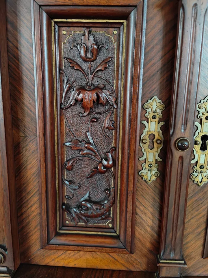 Gründerzeit Damensekretär Sekretär Schreibtisch in Nuss – Bild 6